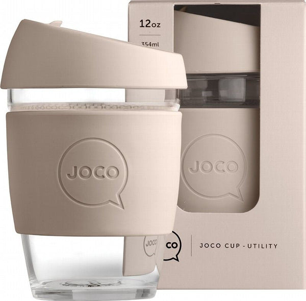 Joco Reusable Glass Utility Cup Sandstone 354ml