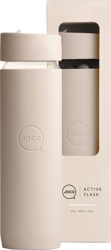 Joco Reusable Glass Active Flask Sandstone 500ml
