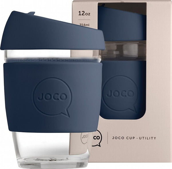 Joco Reusable Glass Utility Cup Mood Indigo 354ml