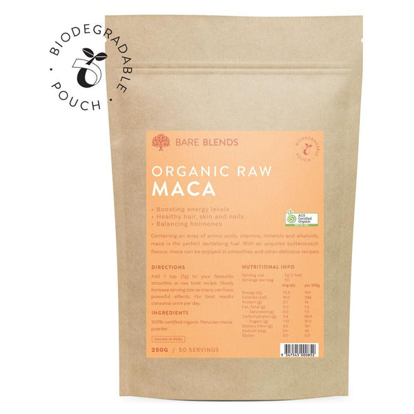 Bare Blends Organic Raw Peruvian Maca 250g