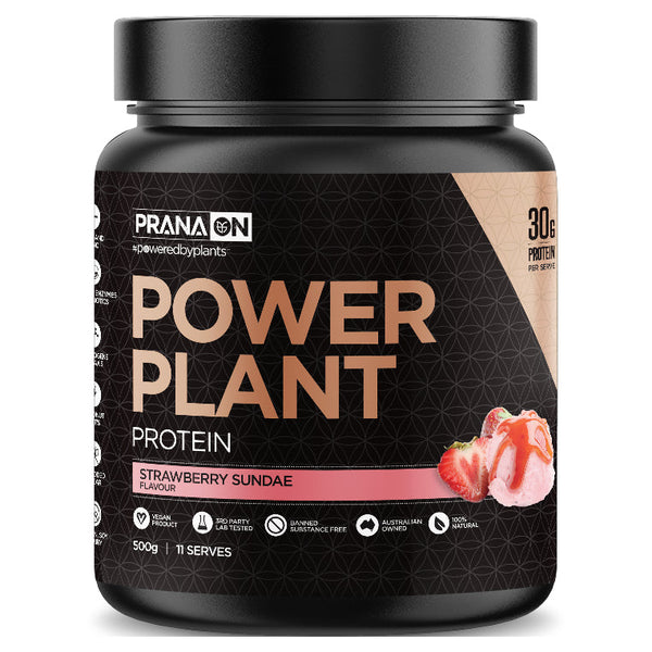 PranaOn Power Plant Protein - Strawberry Sundae 500g