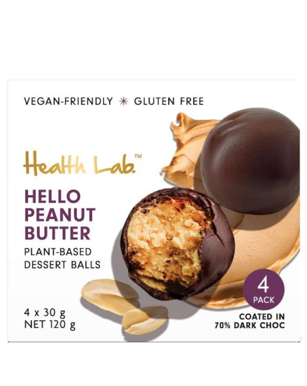 Health Lab Multipack Raw Dessert Ball Hello Peanut Butter 120g