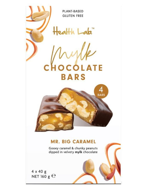 Health Lab Multipack Mylk Chocolate Bars Caramel Peanut 160g