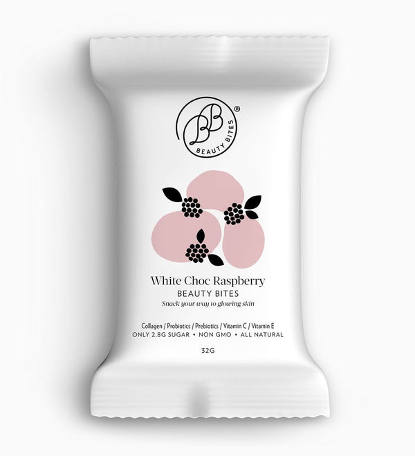 Krumbled Foods White Chocolate Raspberry Beauty Bites 32g