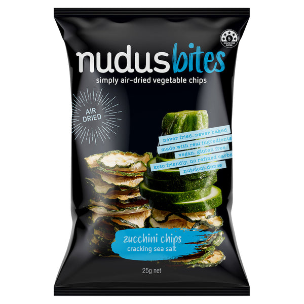 Nudus Bites Zucchini Chips Cracking Sea Salt 25g