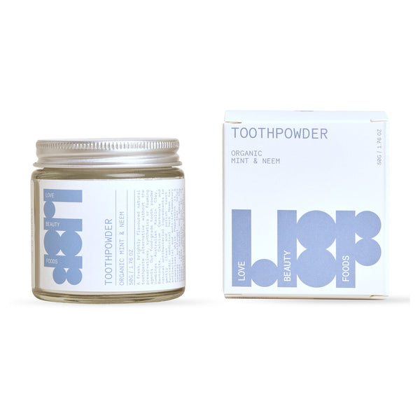 Love Beauty Foods Organic Mint & Neem Toothpowder 50g