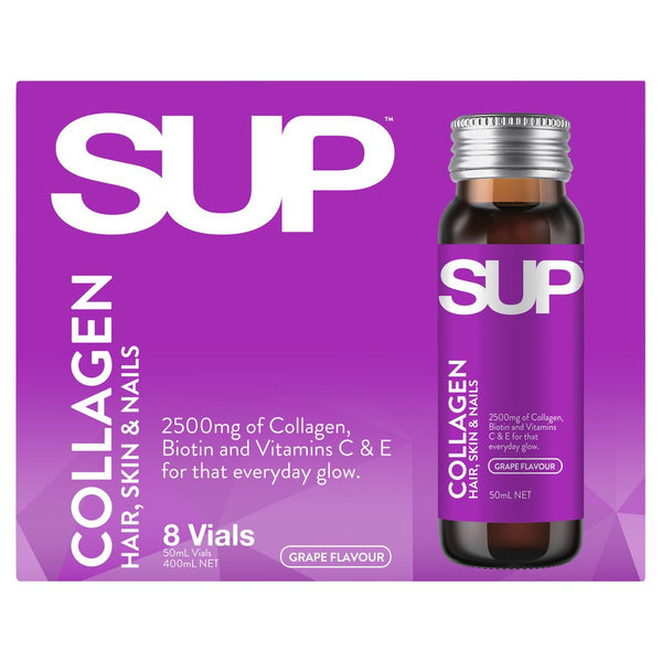 Sup Collagen Hair Skin & Nails Shots 8 Pack 50ml