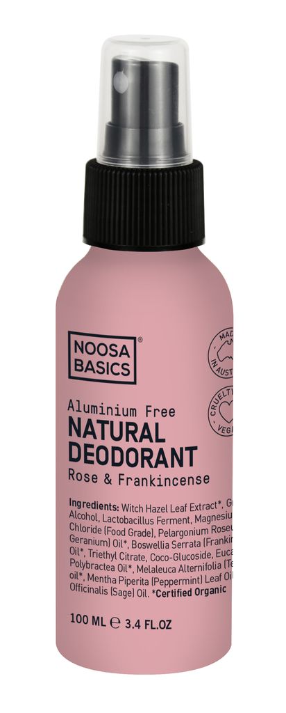 Noosa Basics Natural Deodorant Spray 100ml - Rose & Frankincense