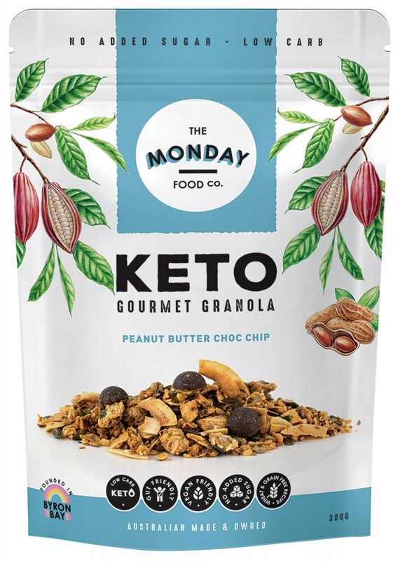 The Monday Food Co. Keto Granola Peanut Butter Chocolate Chip 300g