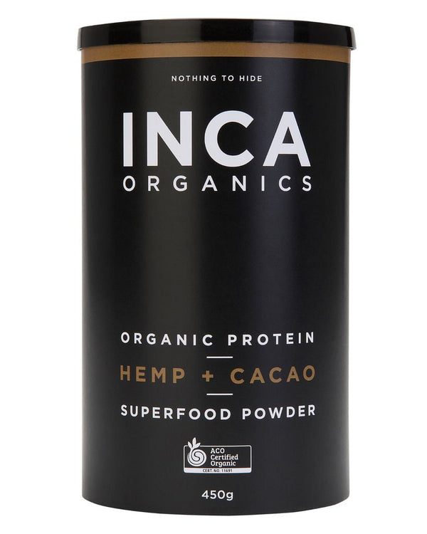 INCA Organics Organic Protein Hemp + Cacao Superfood Powder 450g