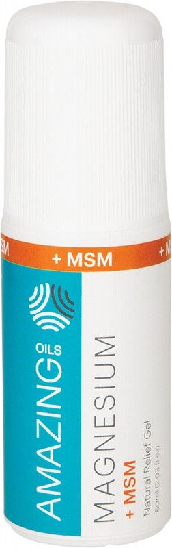 Amazing Oils Magnesium Gel + Msm Natural Relief Roll-On 60ml