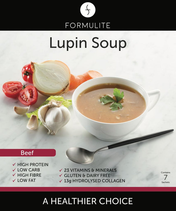 Formulite Lupin Soup Bag Beef Flavour 500g
