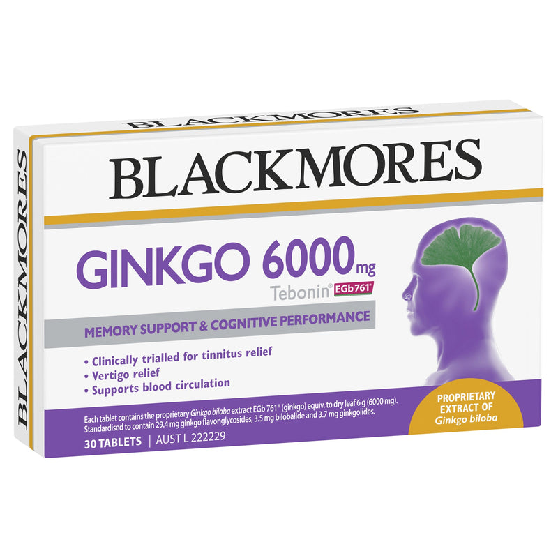 Blackmores Ginkgo 6000mg 30 Tablets