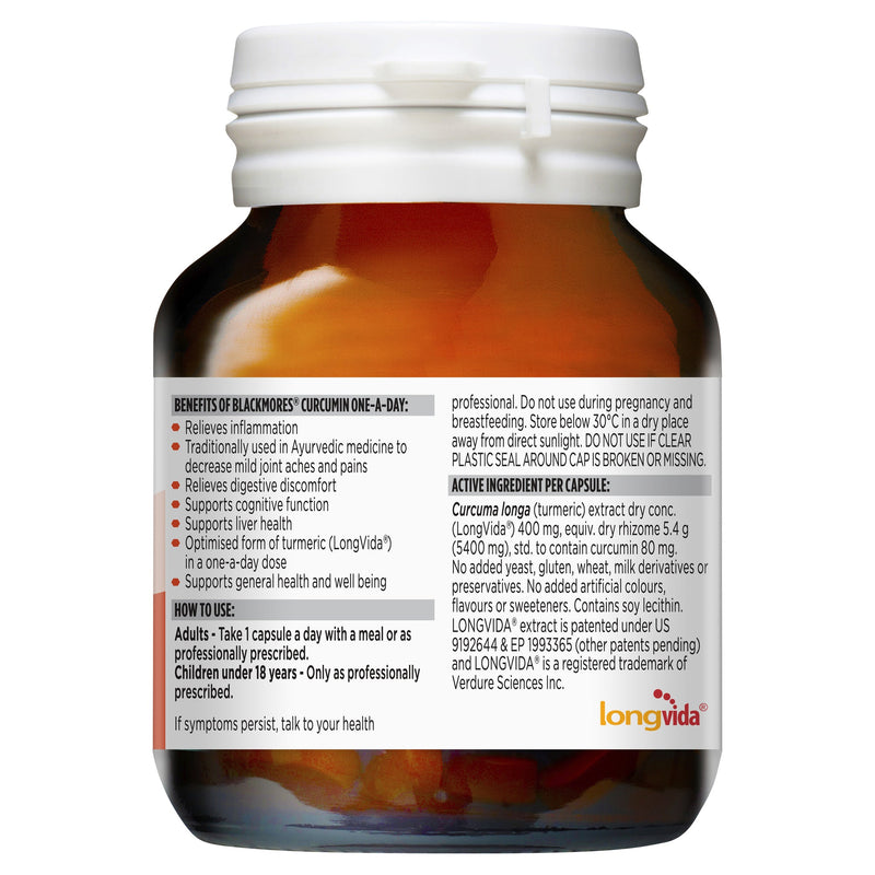 Blackmores Curcumin One A Day 30 Capsules