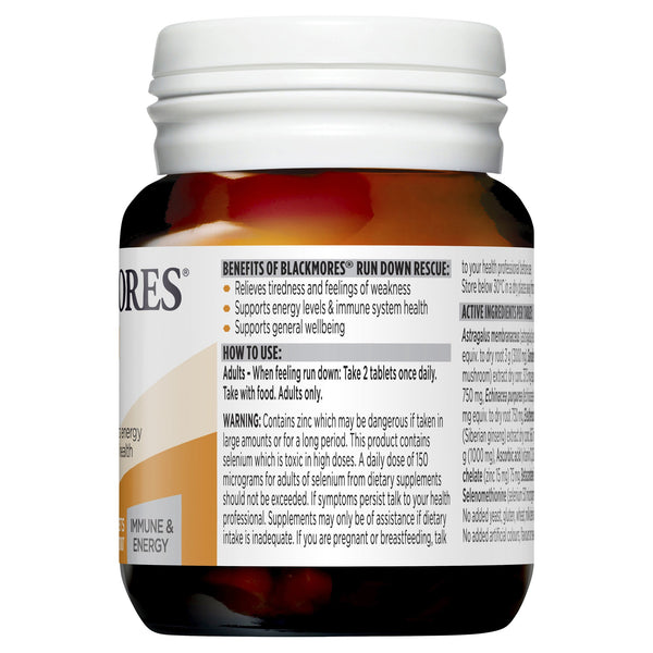 Blackmores Run Down Rescue 30 Tablets