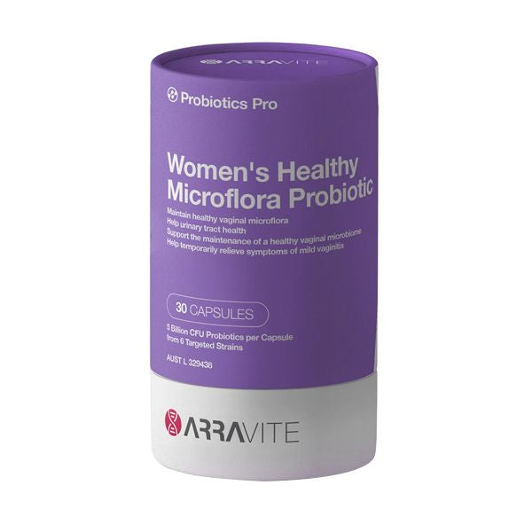 ARRAVITE Women's Healthy Microflora Probiotic 30 Capsule Jar