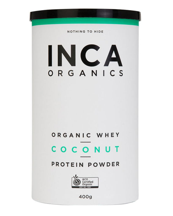 INCA Organics Organic Whey + Coconut Protein Powder 400g