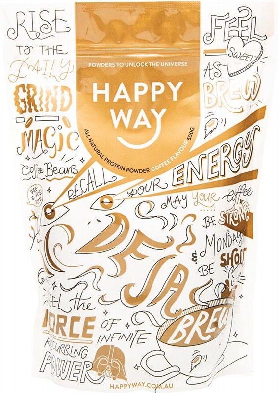 HAPPY WAY Whey Protein Powder Coffee 500g