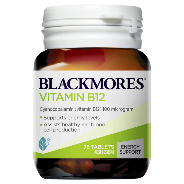 Blackmores Vitamin B12 (Cyanocobalamin) 100Mcg 75 Tablets