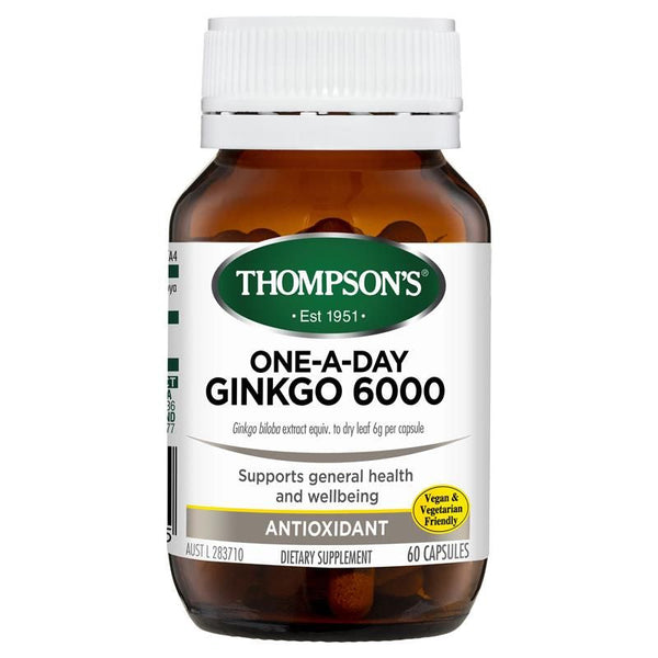 Thompson's One-A-Day Ginkgo Biloba 6000mg 60 Capsules