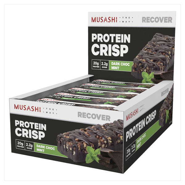 Musashi Protein Crisp Choc Mint 60g x 12