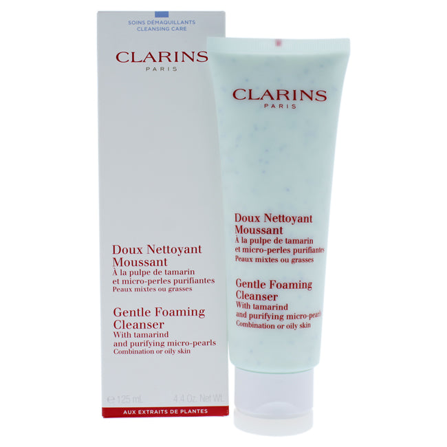 Clarins Gentle Foaming Cleanser With Tamarind and Purifying Micro Pearls by Clarins for Unisex - 4.4 oz Foaming Cleanser