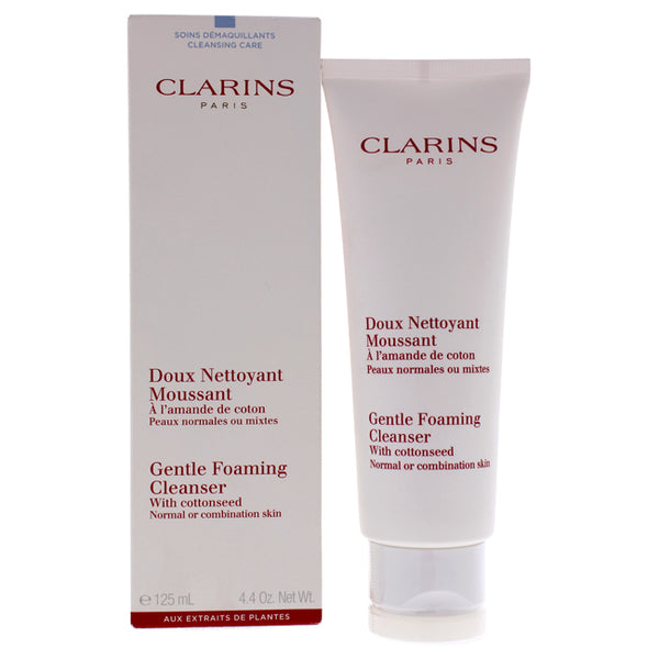 Clarins Gentle Foaming Cleanser With Cottonseed (Normal / Combination Skin by Clarins for Unisex - 4.4 oz Foaming Cleanser