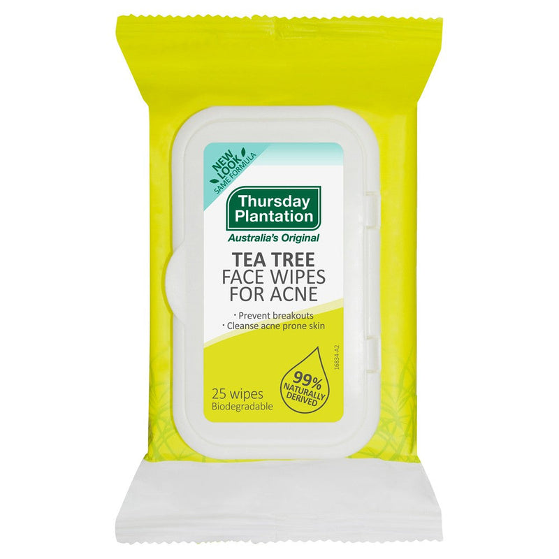 Thursday Plantation Tea Tree Face Wipes For Acne 25 Pack