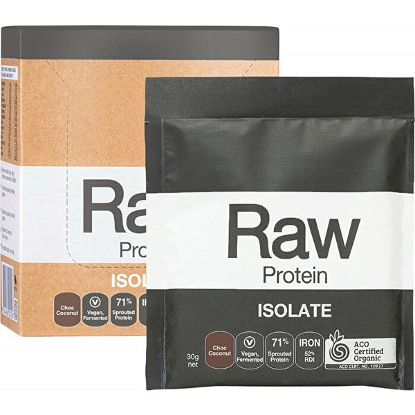 Amazonia Raw Protein Isolate Choc Coconut Sachet 30g x 12 Pack