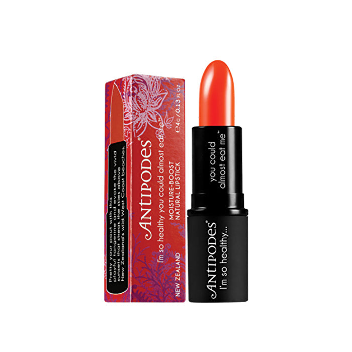 Antipodes Moisture-Boost Natural Lipstick Piha Beach Tangerine 4g