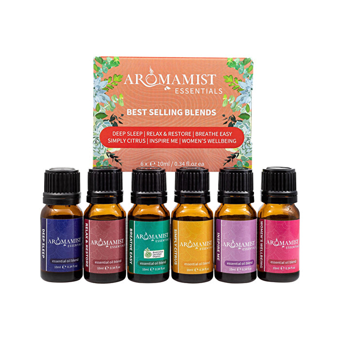 Aromamist Essentials Essential Oil Best Selling Blends 10ml x 6 Pack