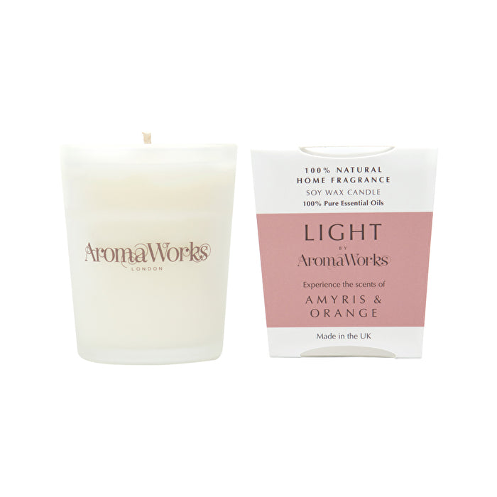 AromaWorks Light Candle Amyris & Orange Small 75g