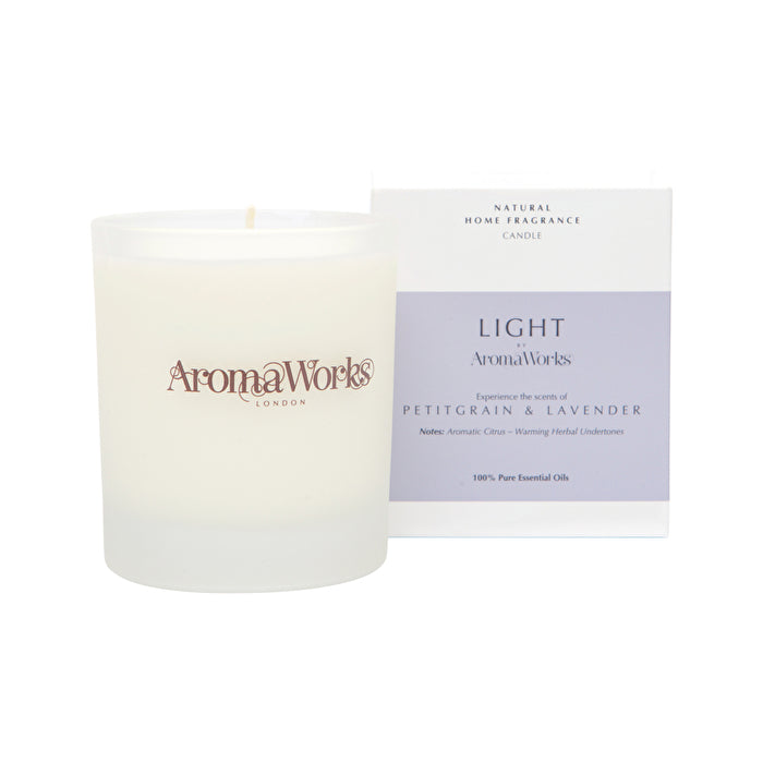 AromaWorks Light Candle Petitgrain & Lavender Medium 220g