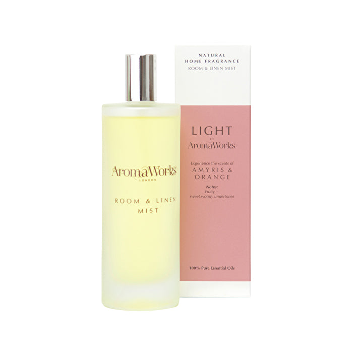 AromaWorks Light Room & Linen Mist Amyris & Orange 100ml