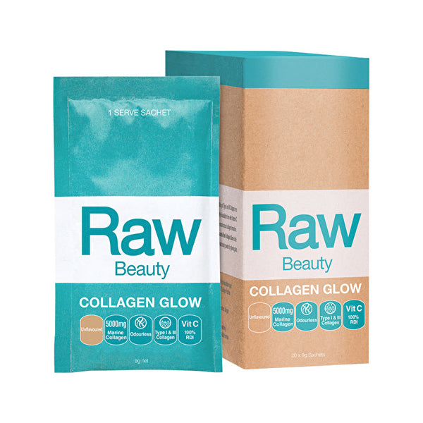 Amazonia Raw Beauty Collagen Glow Unflavoured Sachets 9g x 20 Pack