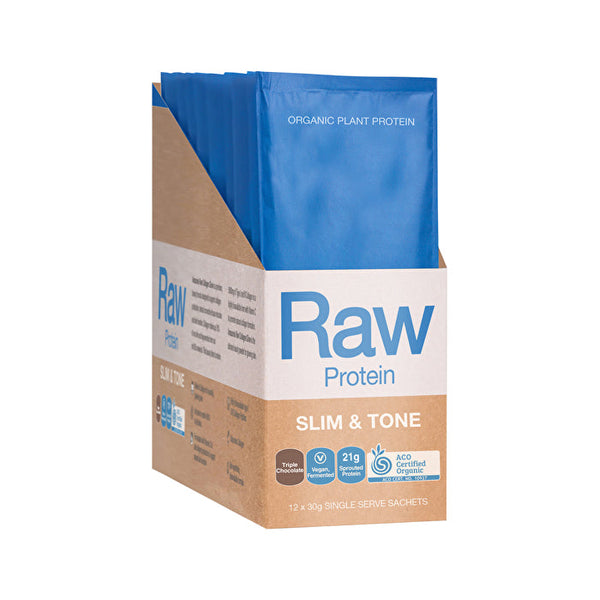 Amazonia Raw Protein Slim & Tone Triple Chocolate Sachets 30g x 12 Pack