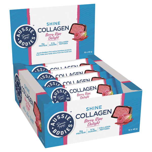 Aussie Bodies Collagen Berry Ripe Delight 45g Box of 12