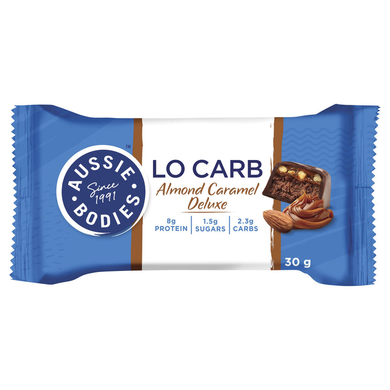 Aussie Bodies Lo Carb Almond Caramel Deluxe 30g x 4