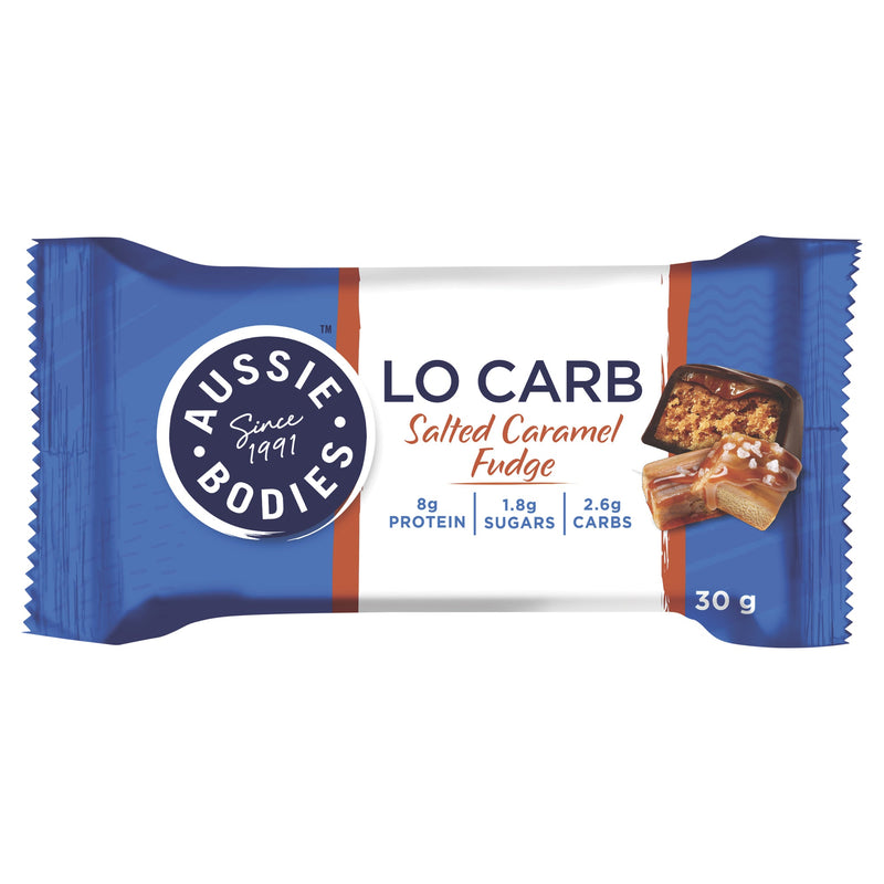 Aussie Bodies Lo Carb Salted Caramel Fudge 30g x 4