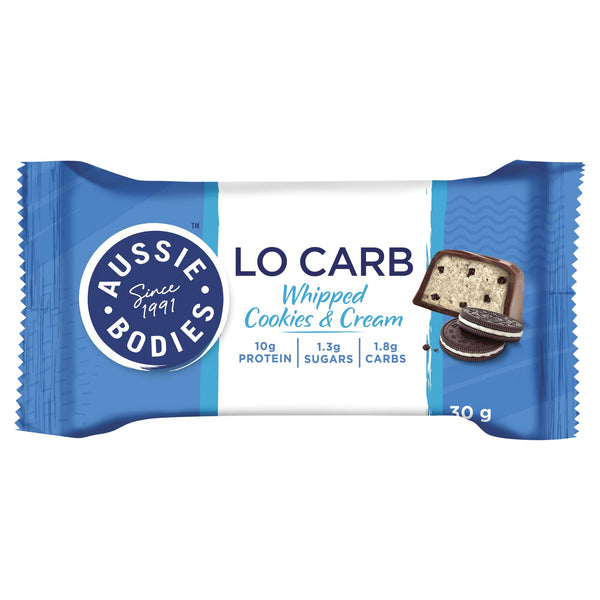 Aussie Bodies Lo Carb Whipped Cookies & Cream 30g x 4