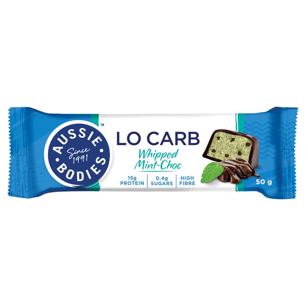 Aussie Bodies Lo Carb Whipped Mint-Choc 50g Box of 12