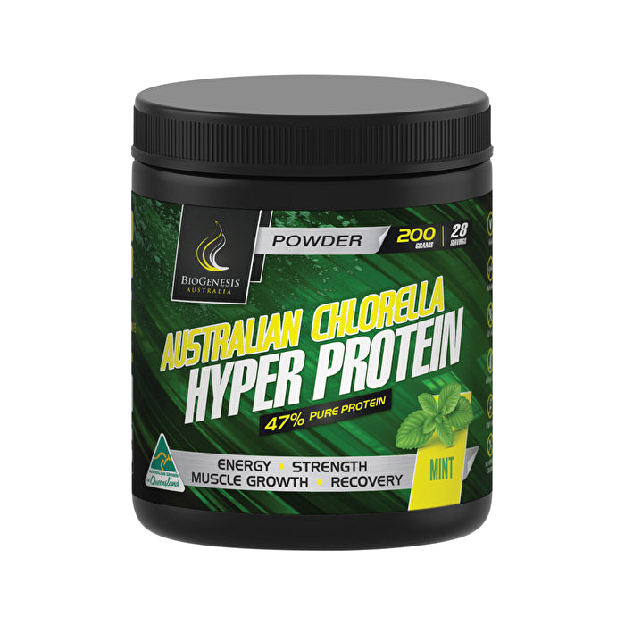 BioGenesis Australia Australian Chlorella Hyper Protein Mint Powder 200g