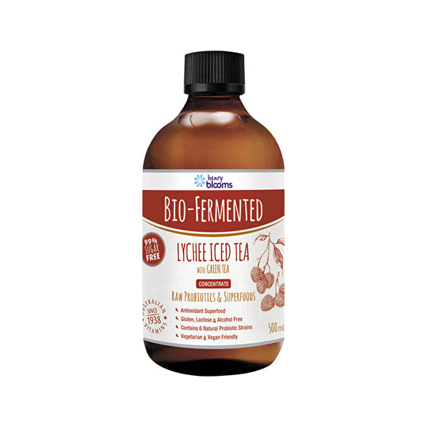 Henry Blooms Bio-Fermented Lychee Iced Tea with Green Tea Concentrate 500ml