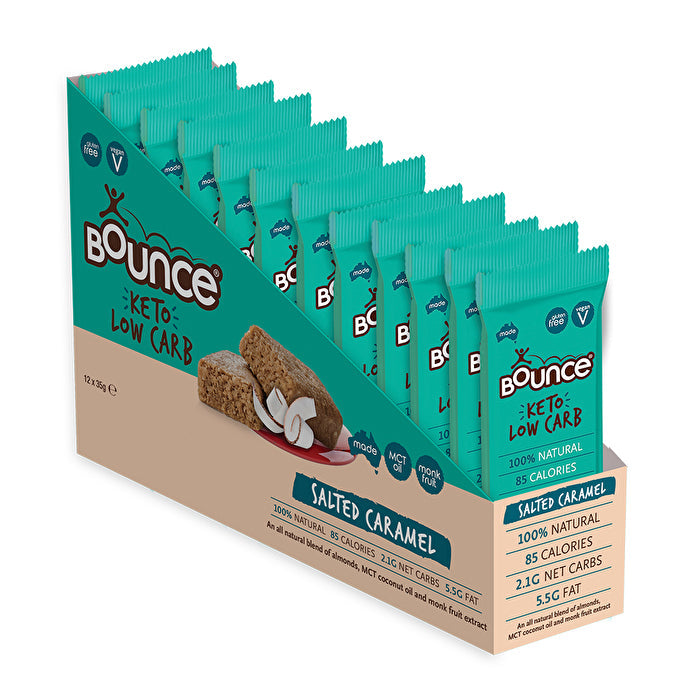 Bounce Keto Low Carb Bar Salted Caramel 35g x 12 Display