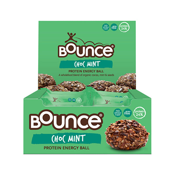 Bounce Protein Energy Balls Choc Mint 40g x 12 Display