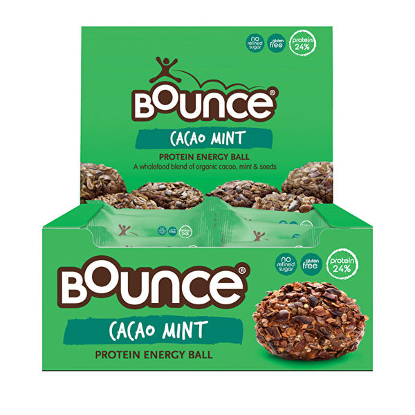 Bounce Protein Energy Balls Cacao Mint 42g x 12 Display