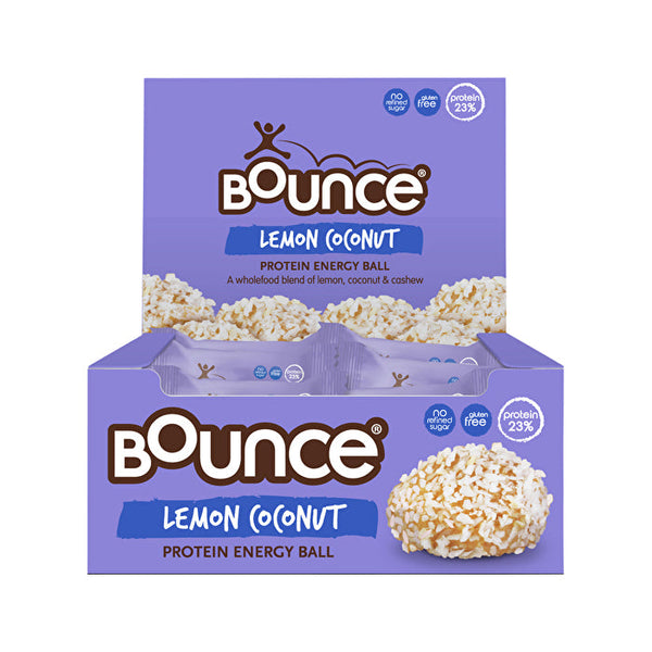 Bounce Protein Energy Balls Lemon Coconut 40g x 12 Display
