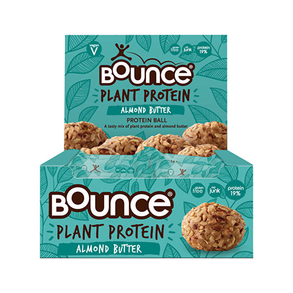 Bounce 'Plant Protein' Protein Energy Balls Almond Butter 42g x 12 Display