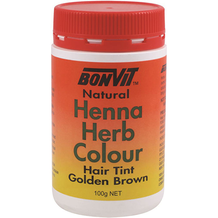 Bonvit Henna Herb Colour Hair Tint Golden Brown 100g