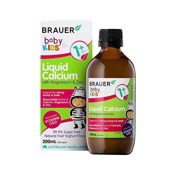 Brauer Baby & Kids Liquid Calcium with Magnesium & Zinc (1+ years) 200ml